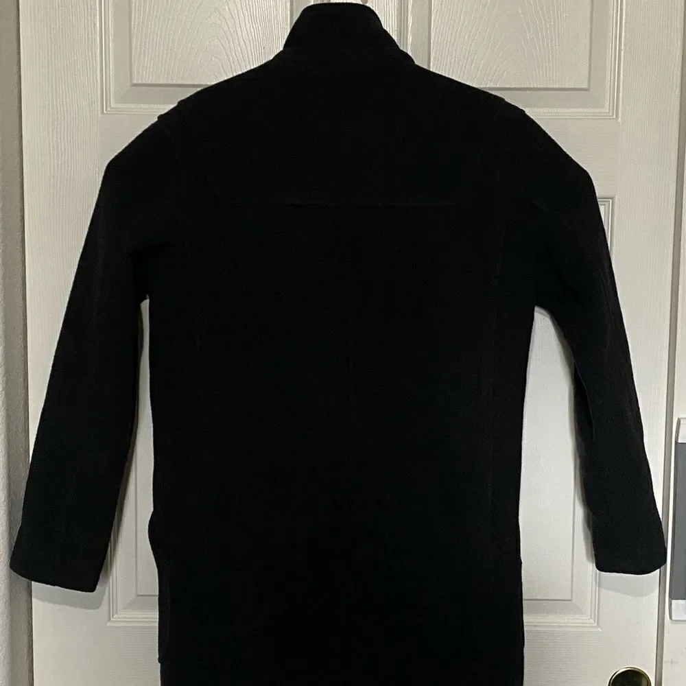 ZARA MAN Black Wool Blend Heavy Coat Size M